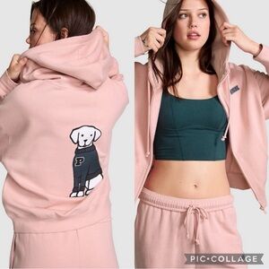 PINK Fleece Campus Full-Zip Hoodie